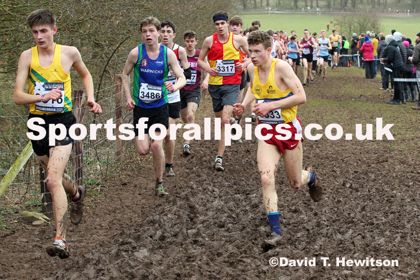 Mens under-17s, 2020 British Athletics Inter Counties Cross Country Champs., Prestwold Hall, Loughborough. Photo: David T. Hewitson/Sports for All Pics
